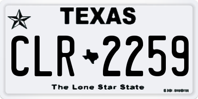 TX license plate CLR2259