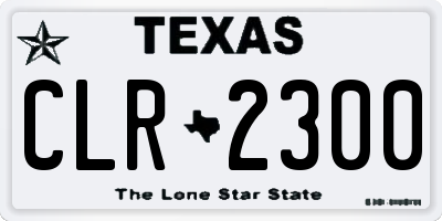 TX license plate CLR2300