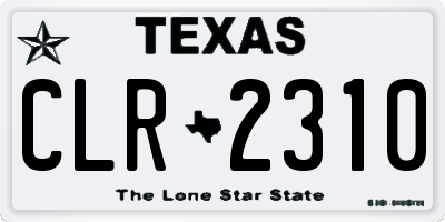 TX license plate CLR2310