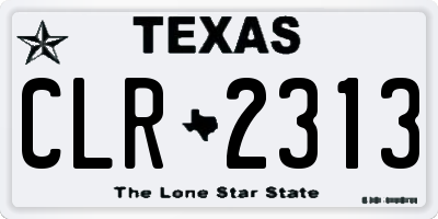 TX license plate CLR2313