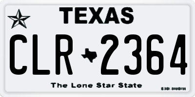TX license plate CLR2364