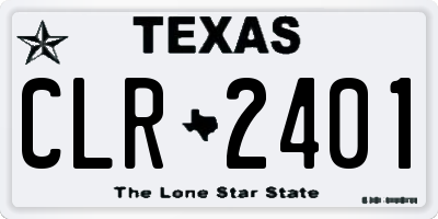 TX license plate CLR2401