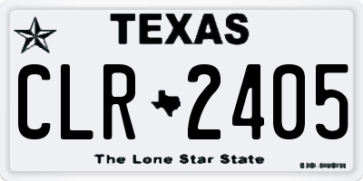 TX license plate CLR2405