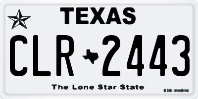 TX license plate CLR2443