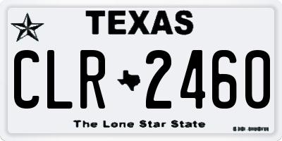 TX license plate CLR2460