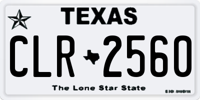 TX license plate CLR2560