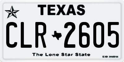 TX license plate CLR2605