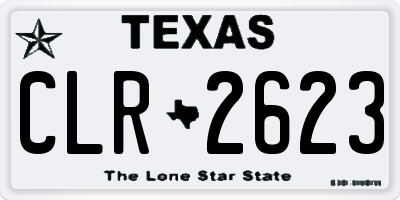 TX license plate CLR2623