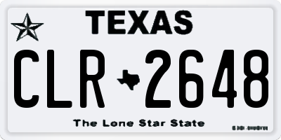 TX license plate CLR2648