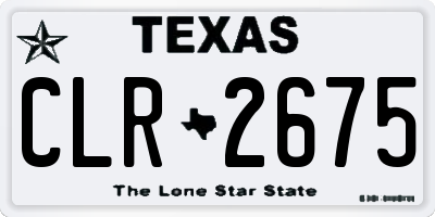 TX license plate CLR2675