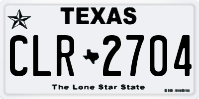 TX license plate CLR2704