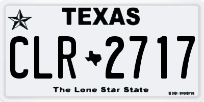 TX license plate CLR2717