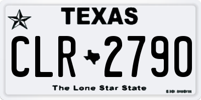TX license plate CLR2790