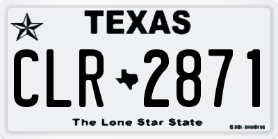 TX license plate CLR2871