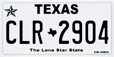 TX license plate CLR2904