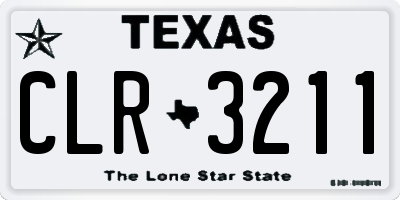 TX license plate CLR3211