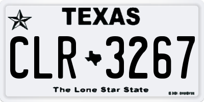 TX license plate CLR3267