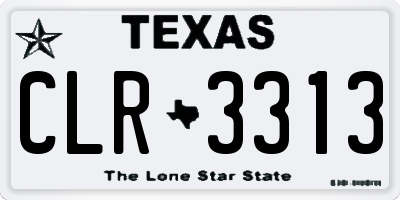 TX license plate CLR3313