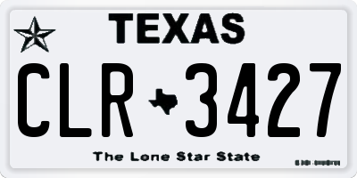 TX license plate CLR3427