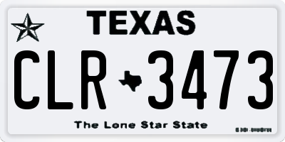 TX license plate CLR3473