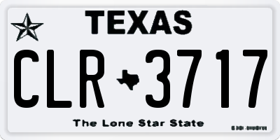 TX license plate CLR3717