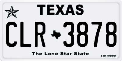 TX license plate CLR3878