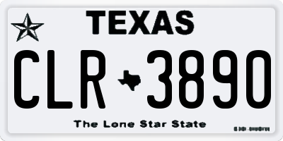 TX license plate CLR3890