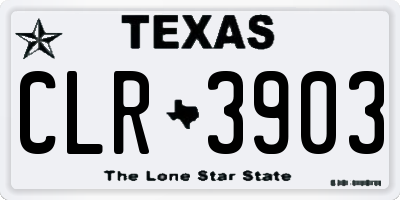 TX license plate CLR3903