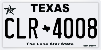 TX license plate CLR4008