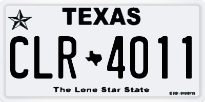 TX license plate CLR4011