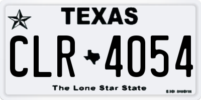 TX license plate CLR4054