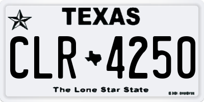 TX license plate CLR4250
