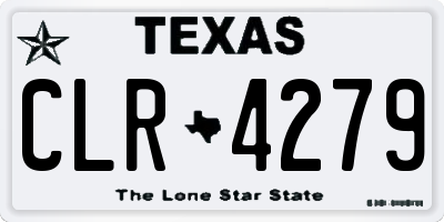 TX license plate CLR4279
