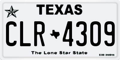 TX license plate CLR4309