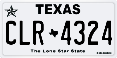 TX license plate CLR4324