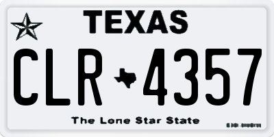 TX license plate CLR4357