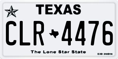TX license plate CLR4476