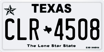 TX license plate CLR4508