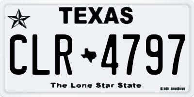 TX license plate CLR4797
