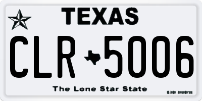 TX license plate CLR5006