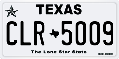 TX license plate CLR5009