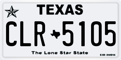 TX license plate CLR5105