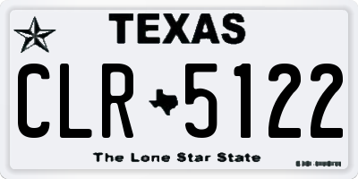 TX license plate CLR5122