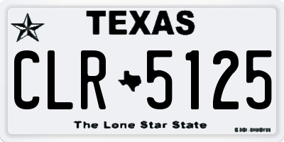 TX license plate CLR5125
