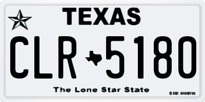 TX license plate CLR5180