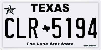 TX license plate CLR5194