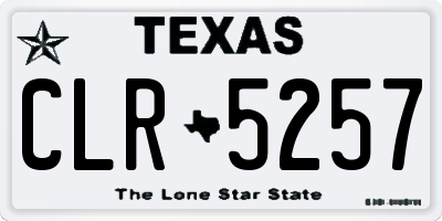 TX license plate CLR5257