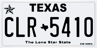 TX license plate CLR5410