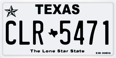 TX license plate CLR5471