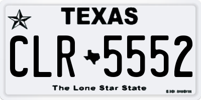 TX license plate CLR5552